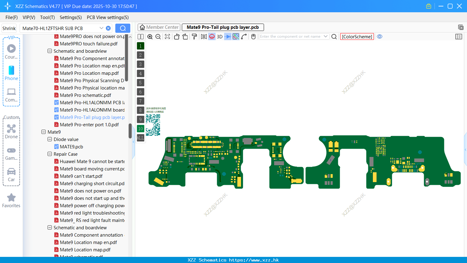 Huawei Mate9 Pro-Tail Plug Pcb Layer